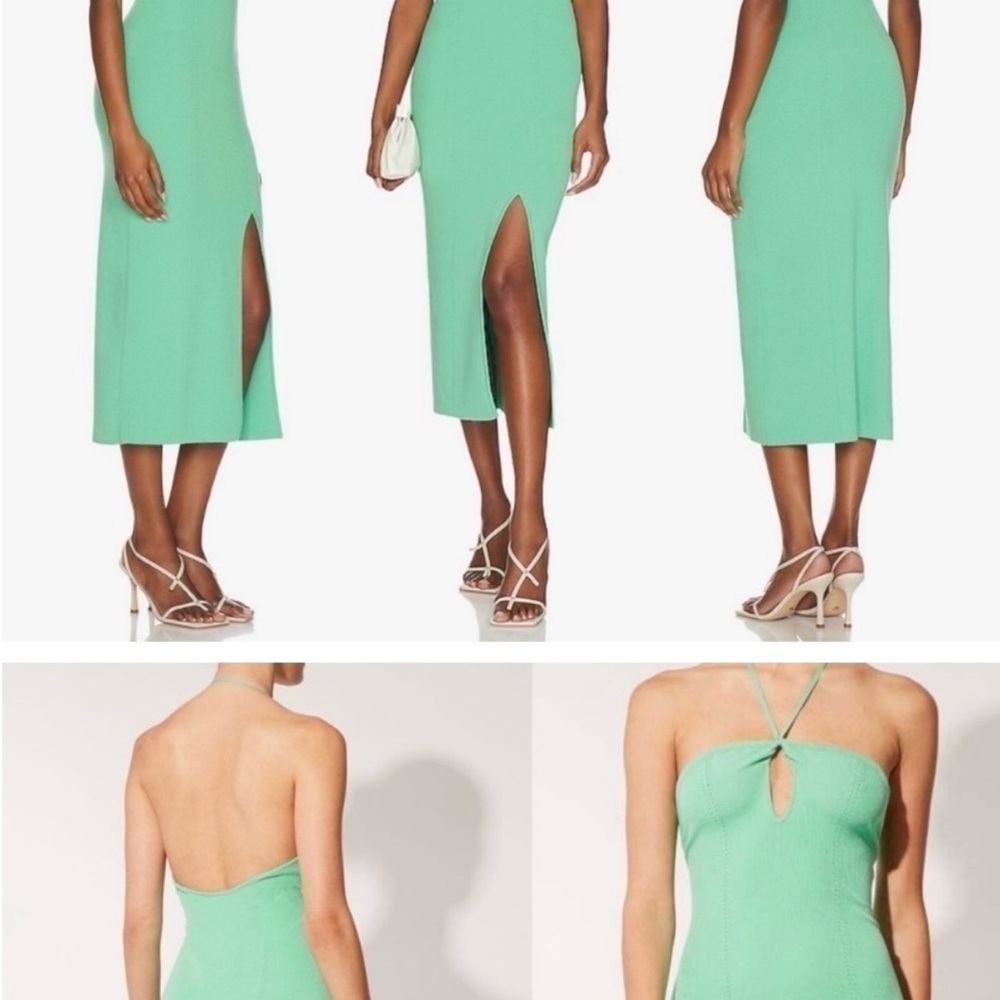 SOLID & STRIPED Mint Backless Midi Dress